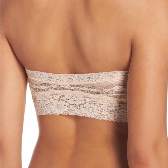 Free People Lace Bandeau Soft Pink Size Large - Picture 10 of 10